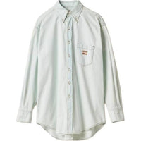 MIU MIU Logo embroidered Chambray Denim Shirt