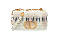 DIOR Caro Denim Crossbody Bag Shoulder Bag Women's White