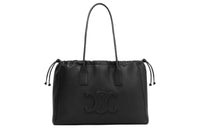 CELINE Cabas Grained Calfskin Tote Bag Shopping Bag Handbag Regular Women's Black