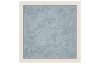 HERMES Silk Scarves Men Blue/Gray