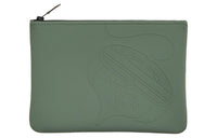 HERMES Polyamide Clutch Medium Size Women's P8 Kaki Green