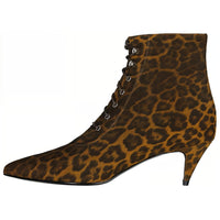 SAINT LAURENT Ankle Boots 5cm Women's Brown