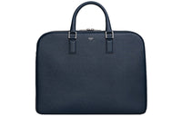 CELINE Cow Leather Briefcases Medium Size Men's Marine Blue