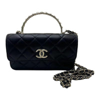 CHANEL Leather Handbag, Shoulder Bag, Crossbody Bag Women's Black