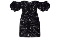 CELINE Short Sleeved Dresses Women's Bright Black