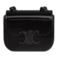 CELINE Cow Leather Handbag, Shoulder Bag Mini Women's Black