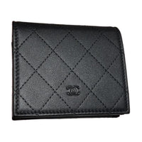 CHANEL Calfskin Wallet Women's Black