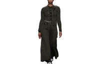 CHANEL Jumpsuits Women's Black Gold