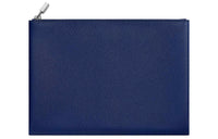 HERMES Evercolor Calfskin Clutch Women's Sapphire Blue/rose Red