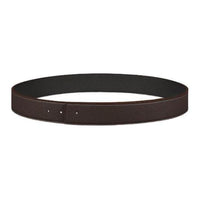 DIOR Badge Double Sided Design Calfskin Leather Belts Men's Black Width 3.5CM