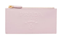 PRADA Saffiano Leather Card Holder Women's Snow Pink
