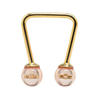 LOUIS VUITTON 21st Century Gold Plated Resin Inclusion Fleur Bubble Costume Ring