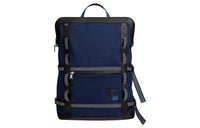HERMES Off Piste Canvas With Regate Taurillon Leather Ski Bag Backpack Regular Unisex Blue Black