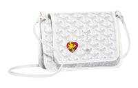 GOYARD Plumet Canvas With Leather Envelope Bag Handheld Shoulder Bag Crossbody Bag Small Size Unisex White/Red