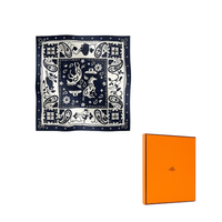 HERMES Silk Scarves Women's Ocean