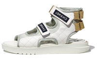 CHANEL Beach Sandals Women's White Gray Blue