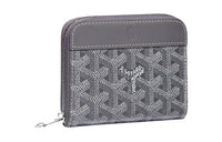GOYARD MATIGNON Canvas With Leather Wallet Small Size Unisex Gray