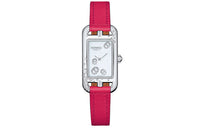 HERMES Nantucket Wrist Watch Quartz Movement Genuine Leather Strap White Dial Women's Watch