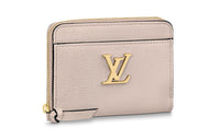 LOUIS VUITTON Zippy Calfskin Wallet Women's Light Pink