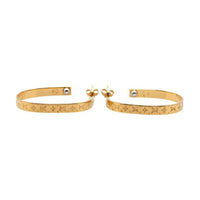 LOUIS VUITTON 2019 Plated Nanogram Hoop Costume Earrings