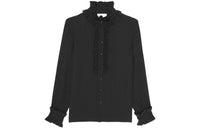 SAINT LAURENT Ruffled Detailing Silk Shirt