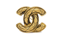 CHANEL 1990 2000s Quilted Cc Brooch