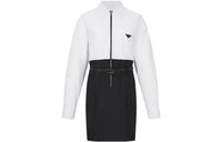 PRADA FW22 Long-Sleeved Dresses Women's Black White