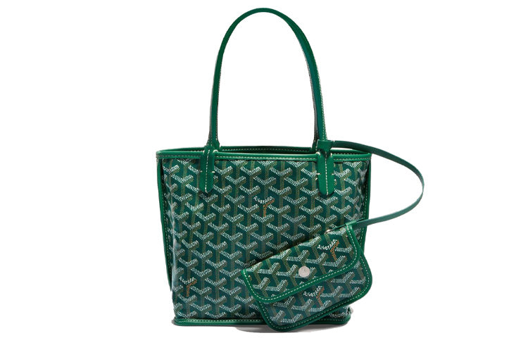 GOYARD Anjou Calfskin Tote Bag, Shopping Bag, Shoulder Bag, Handbag Mini Women's Green