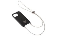 PRADA Leather IPhone 14 Pro Max Case Bag Accessory Women's Black
