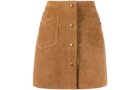 SAINT LAURENT Denim Short Skirts Women's Brown
