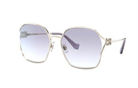 MIU MIU Alloy Irregular Shape Sunglasses Women's Silver