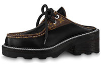 LOUIS VUITTON Beaubourg Wrap-toe Slippers Women's Black