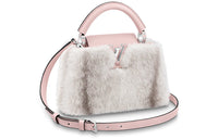 LOUIS VUITTON Capucines Plush Patchwork Capy Sine Shoulder Bag Crossbody Bag Handbag Mini Women's Pink