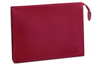 LOUIS VUITTON Epi Leather Clutches Toiletry Bags Regular Men's Red