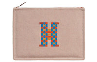 HERMES Cotton Canvas Bag Clutch Storage Bag Unisex Pink