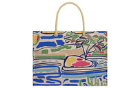 HERMES Water-Resistant Canvas Tote Bag Handbag Beach Bag Shoulder Bag Regular Women's