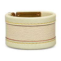 LOUIS VUITTON Leather Bracelets Women's Beige