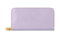 LOUIS VUITTON Zippy Leather Wallet Women's Light Purple
