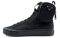 PRADA Skateboard Shoes Men High-Top Black