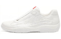 Cass x PRADA Att4ck Wear-Resistant Low-Top Athletic Shoes Unisex Signal White