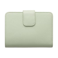 PRADA Saffiano Leather Wallet Women's Light Green