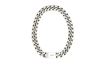 SAINT LAURENT Logo engraved Chain detail Necklace