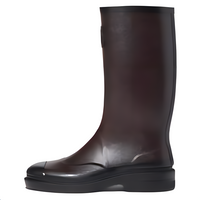 CHANEL Knee-high Boots Women's Red Brown