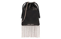 MIU MIU Soft Sheep Leather Shoulder Bag Crossbody Bag Women's Black