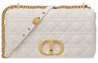 DIOR Soft Calfskin Shoulder Bag Women's Ivory