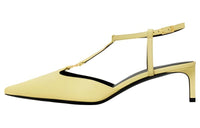 CELINE KITTEN Slim Heel High Heels 5cm Women's Yellow