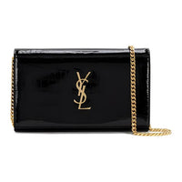 SAINT LAURENT KATE Patent Leather, Leather Crossbody Bag, Shoulder Bag Women's Black