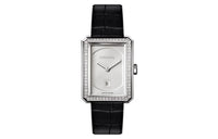 CHANEL BOY · FRIEND Collection Wrist Watch Quartz Movement Crocodile Leather Strap 26.7*34.6mm Silver Dial Women's
