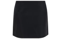 PRADA SS23 Leather Short Skirts Women's Black