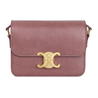 CELINE Triomphe Lizard Skin Crossbody Bag Shoulder Bag Women's Vintage Rose